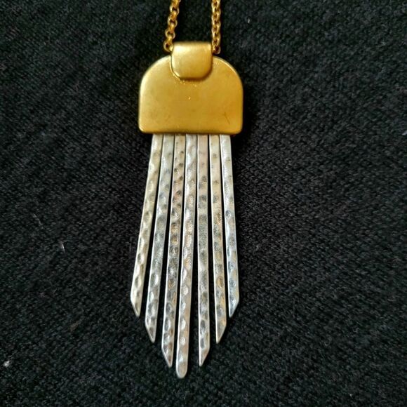 Long mixed metal Pendant NWOT - Picture 4 of 5